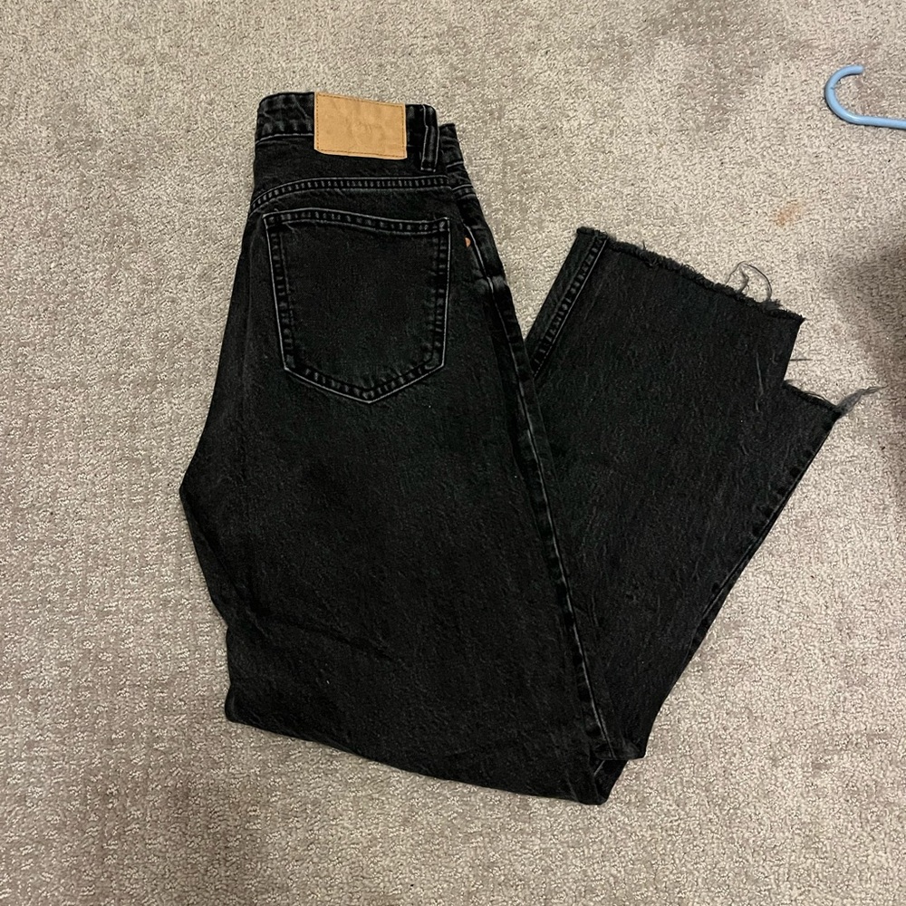 Zara high rise straight leg jeans